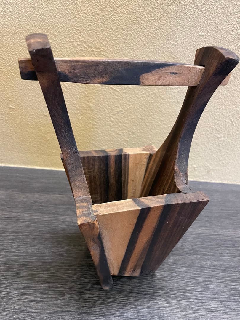 黒柿　花瓶立て　花器