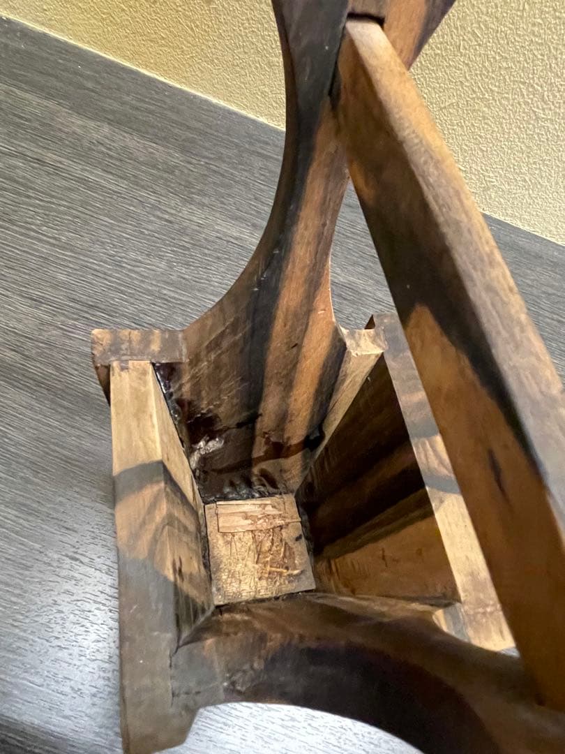 黒柿　花瓶立て　花器