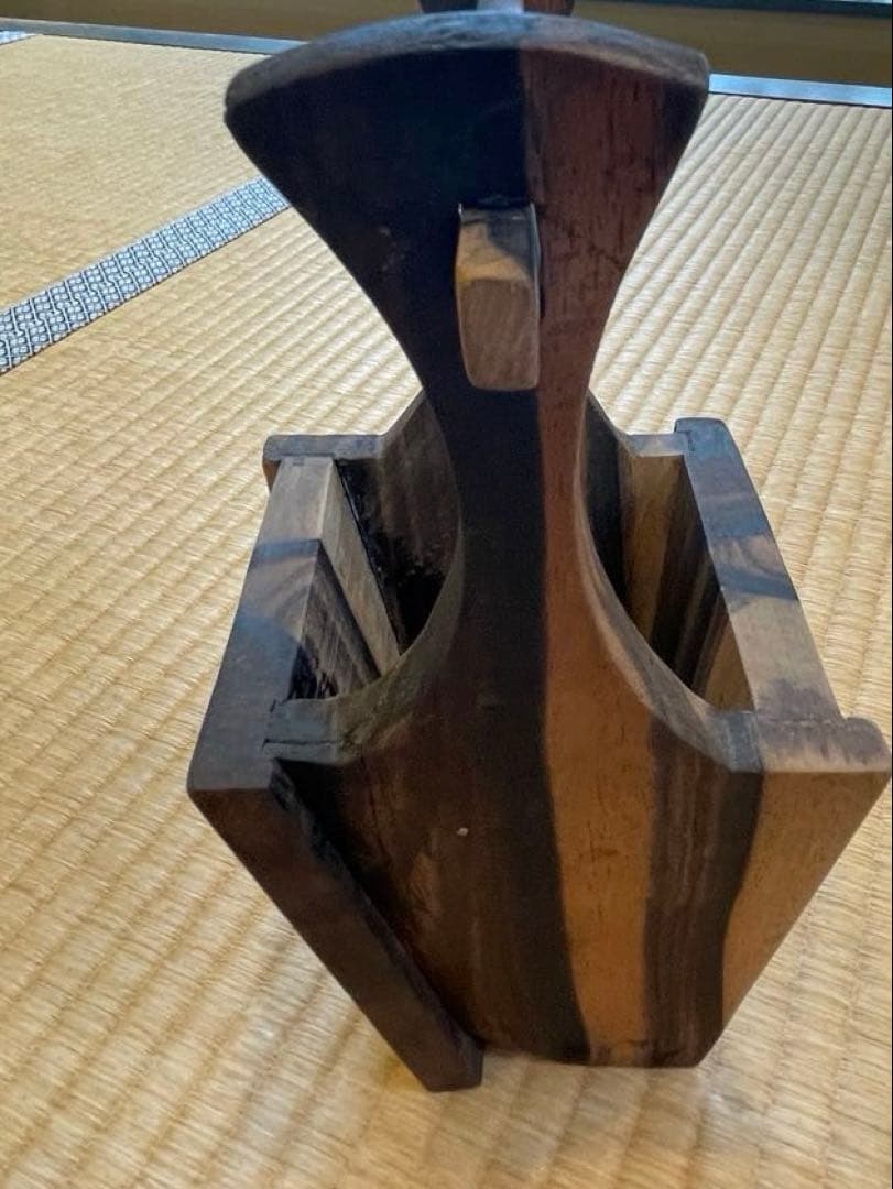 黒柿　花瓶立て　花器