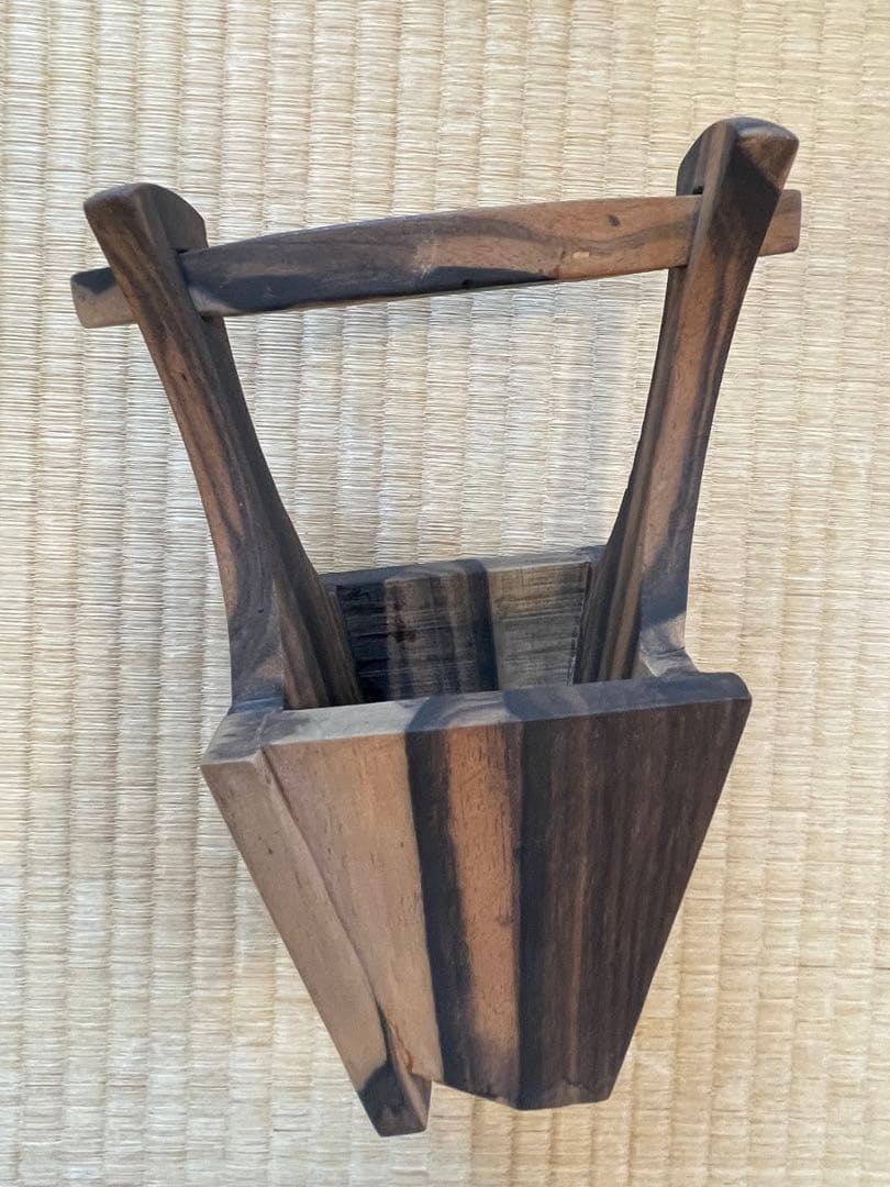 黒柿　花瓶立て　花器