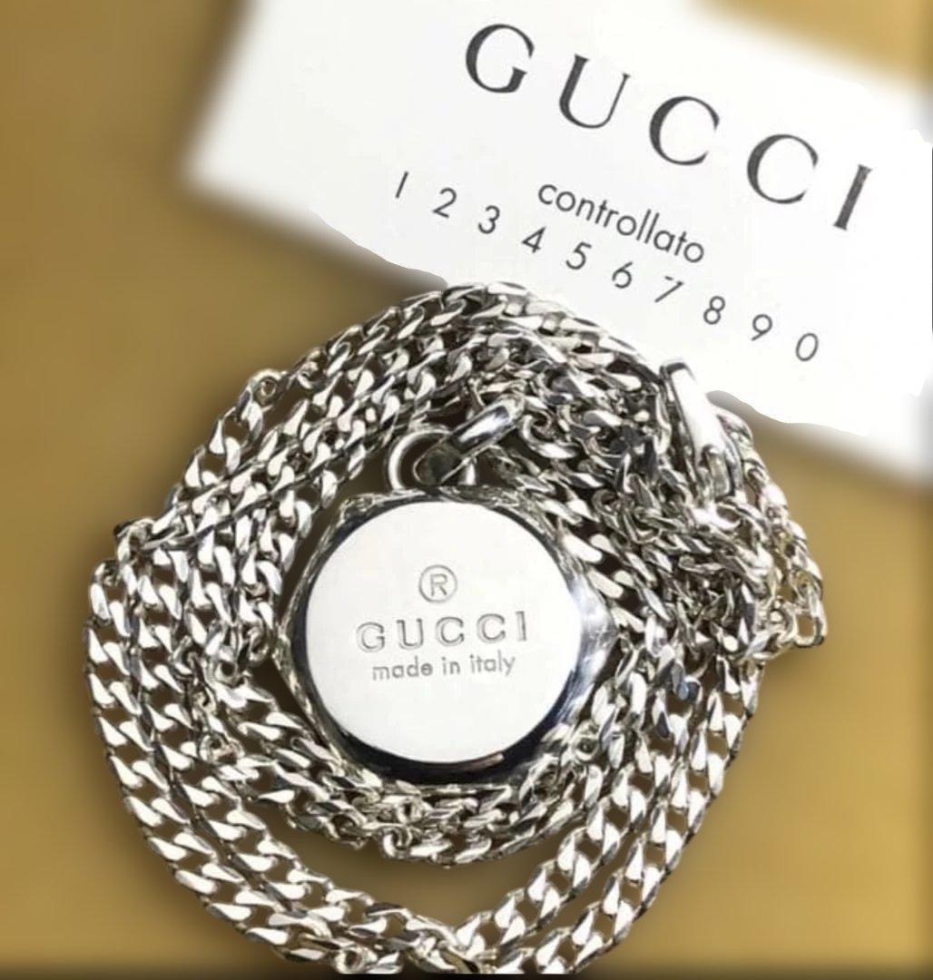 美品 GUCCI グッチ ヘキサゴン ペンダントネックレス