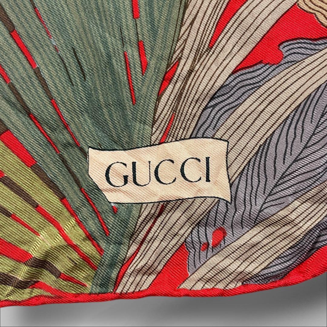 【希少・極美品】OLD GUCCI グッチ ヴィンテージ シルク スカーフ