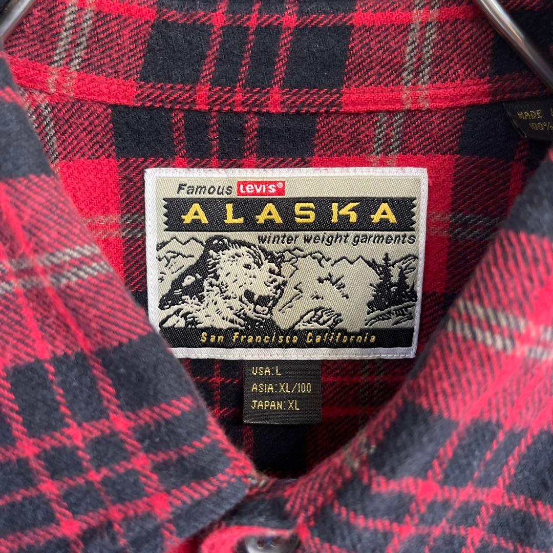 90s Levi's ALASKA チェック フランネルシャツ XLサイズ