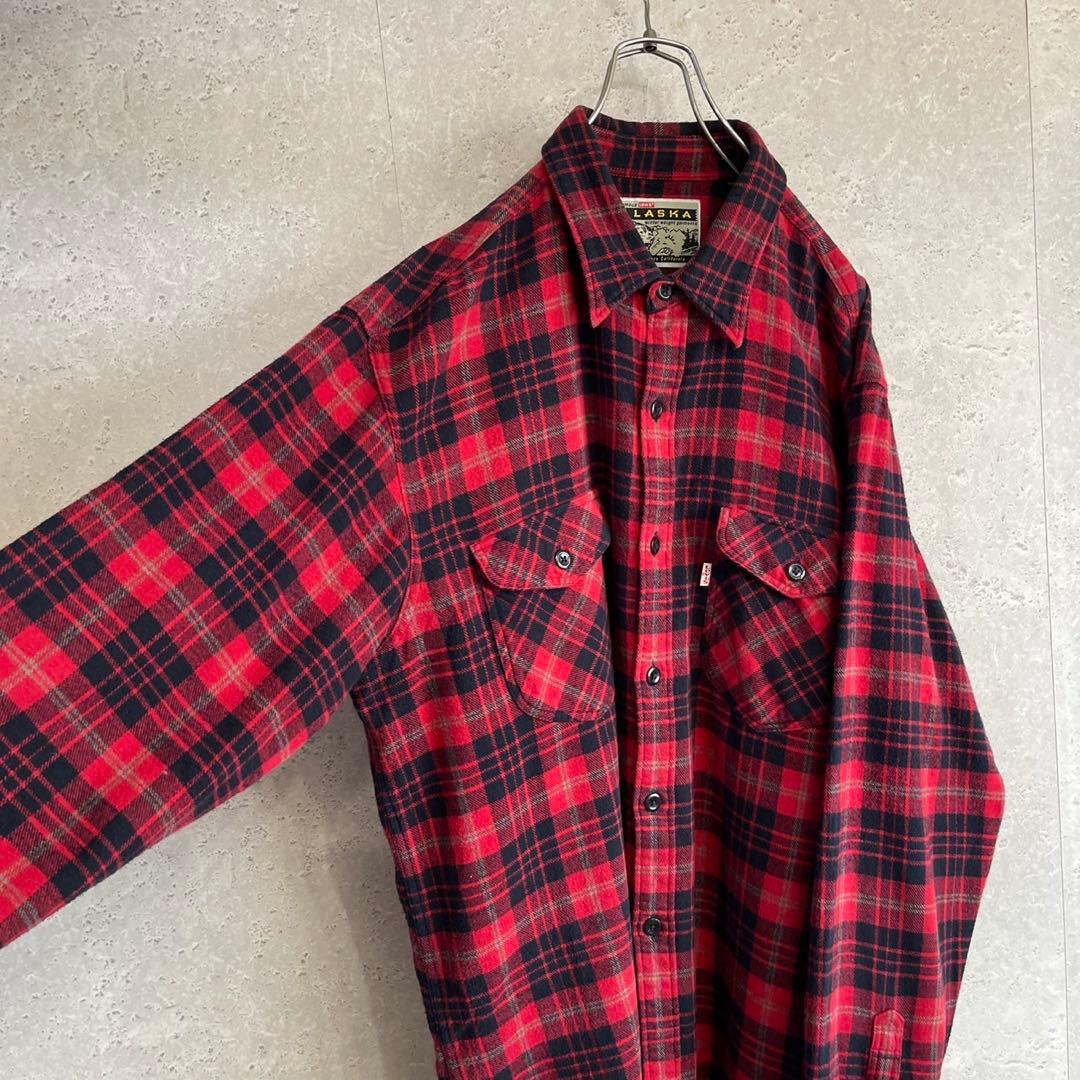 90s Levi's ALASKA チェック フランネルシャツ XLサイズ