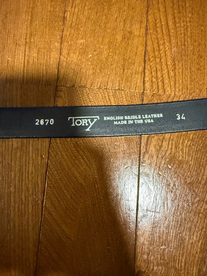 TORY leather ベルト 34インチ　USA製