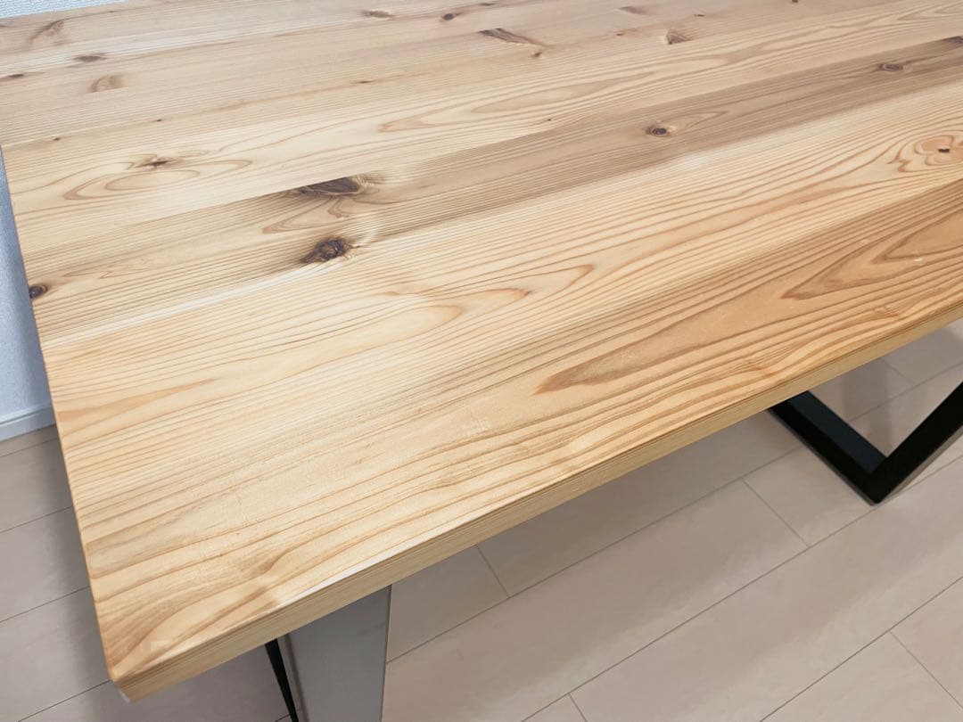 【KANADEMONO】 THE TABLE 無垢 杉×Black Steel