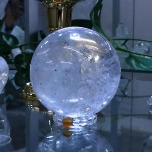 ヒマラヤ水晶丸玉 （小）直径 約57.1mm 鉱物入り