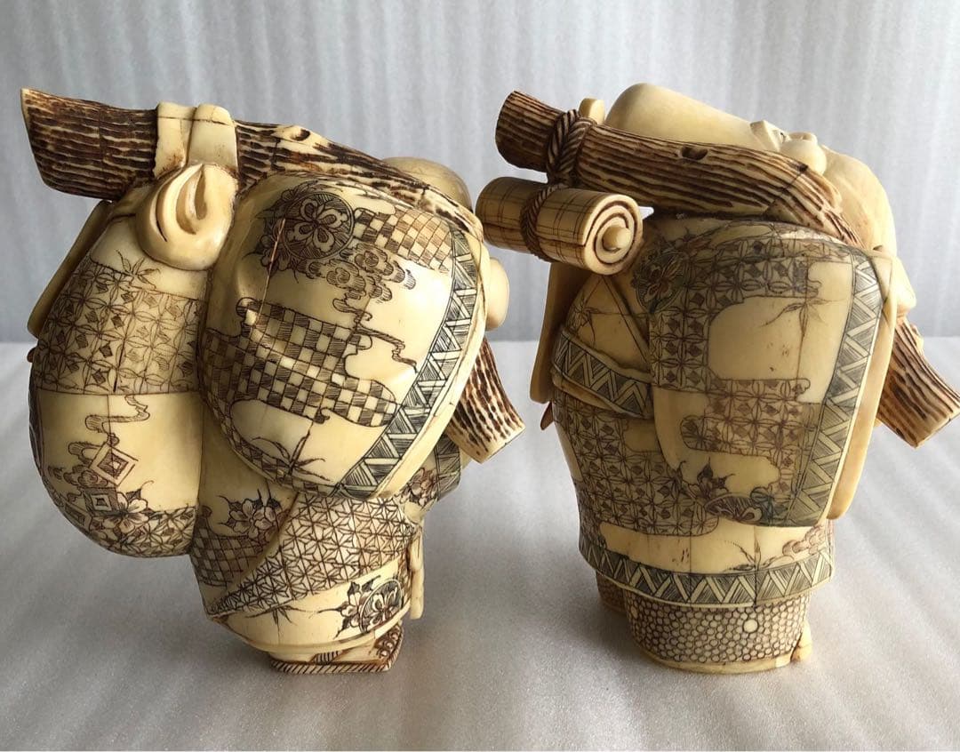 七福神 細密彫刻 時代物 縁起物 開運 置物 商売繁盛 彫刻