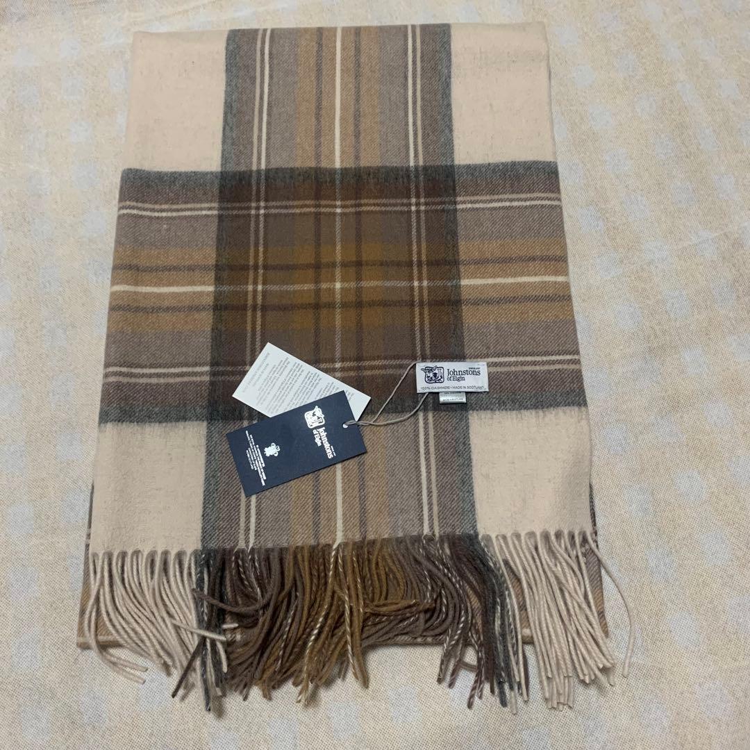 h*o様 ジョンストンズ スカーフ　ナチュラルスチュワート　タータンチェッ大判