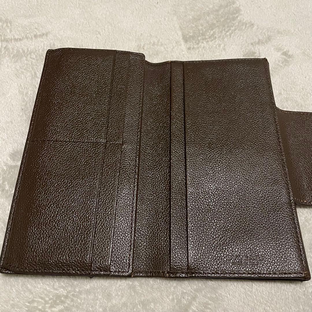 ブルガリ BVLGARI 長財布 レザー キャンバス Wホック ロゴマニア