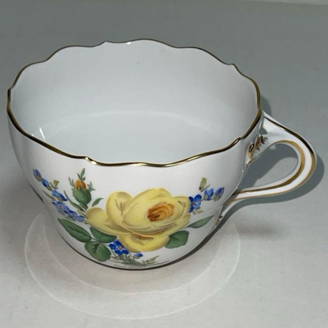 マイセン イエローローズ わすれな草 トリオ