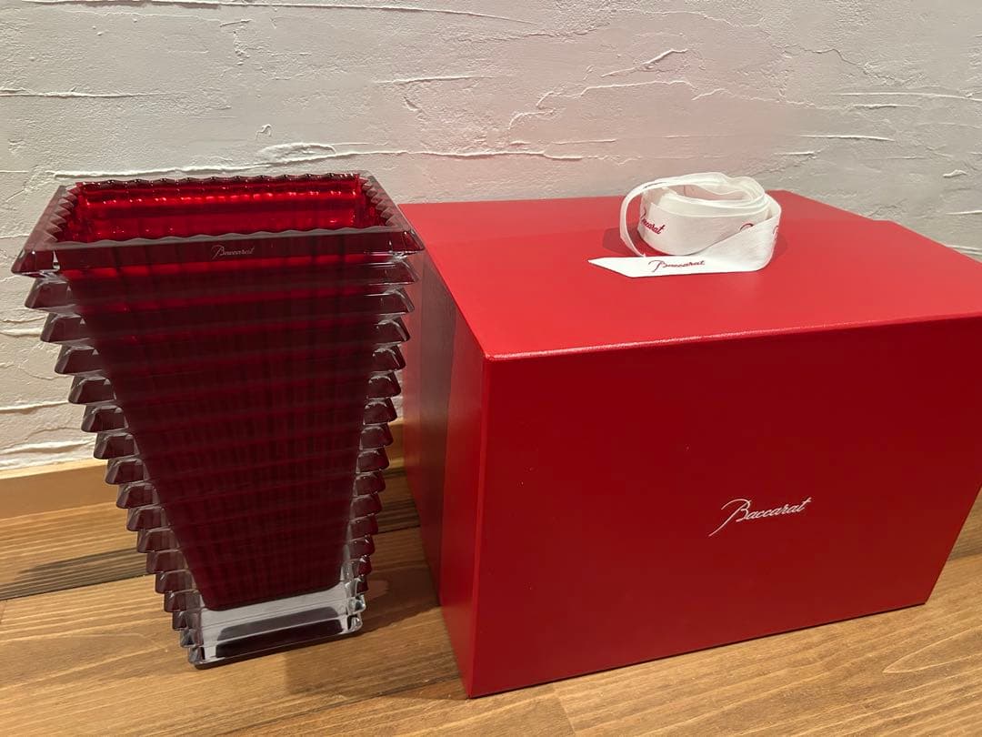 Baccarat バカラ アイ ベース スクウェア L 30cmレッド
