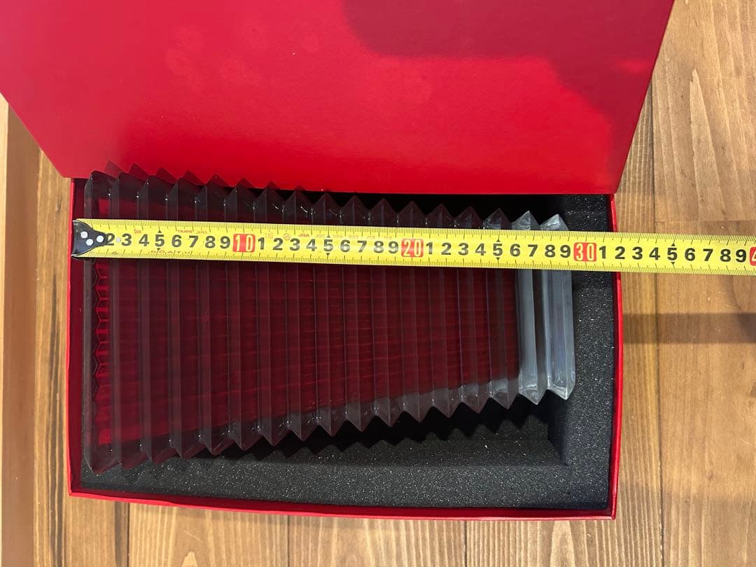 Baccarat バカラ アイ ベース スクウェア L 30cmレッド