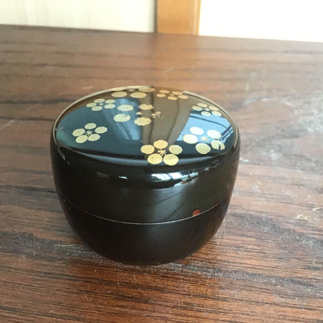 覚々斎在判利写桜香合堀ノ内宗完箱書