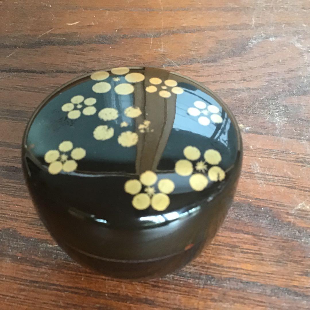 覚々斎在判利写桜香合堀ノ内宗完箱書