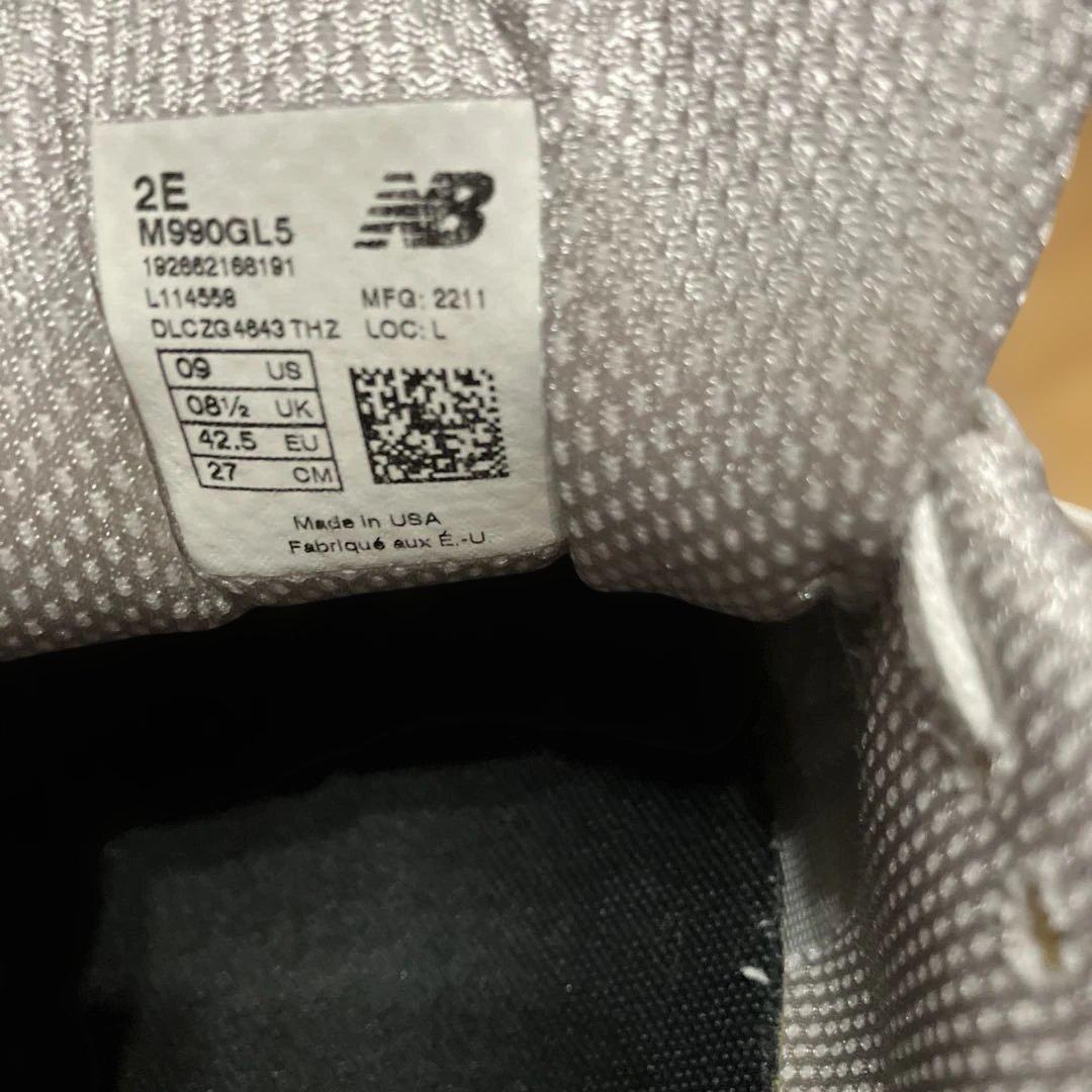 ニューバランス　new balance 990 v5 2E 27cm