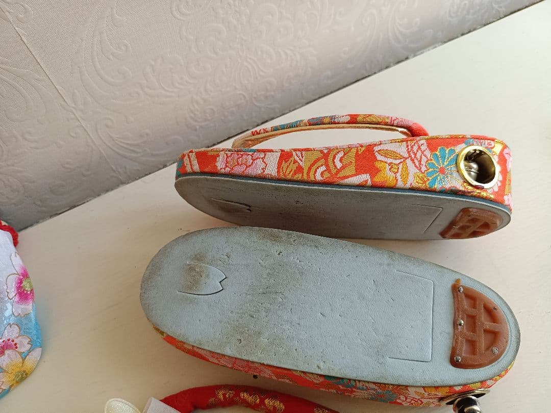 アンティークピンクの着物とキラキラ作り帯セット