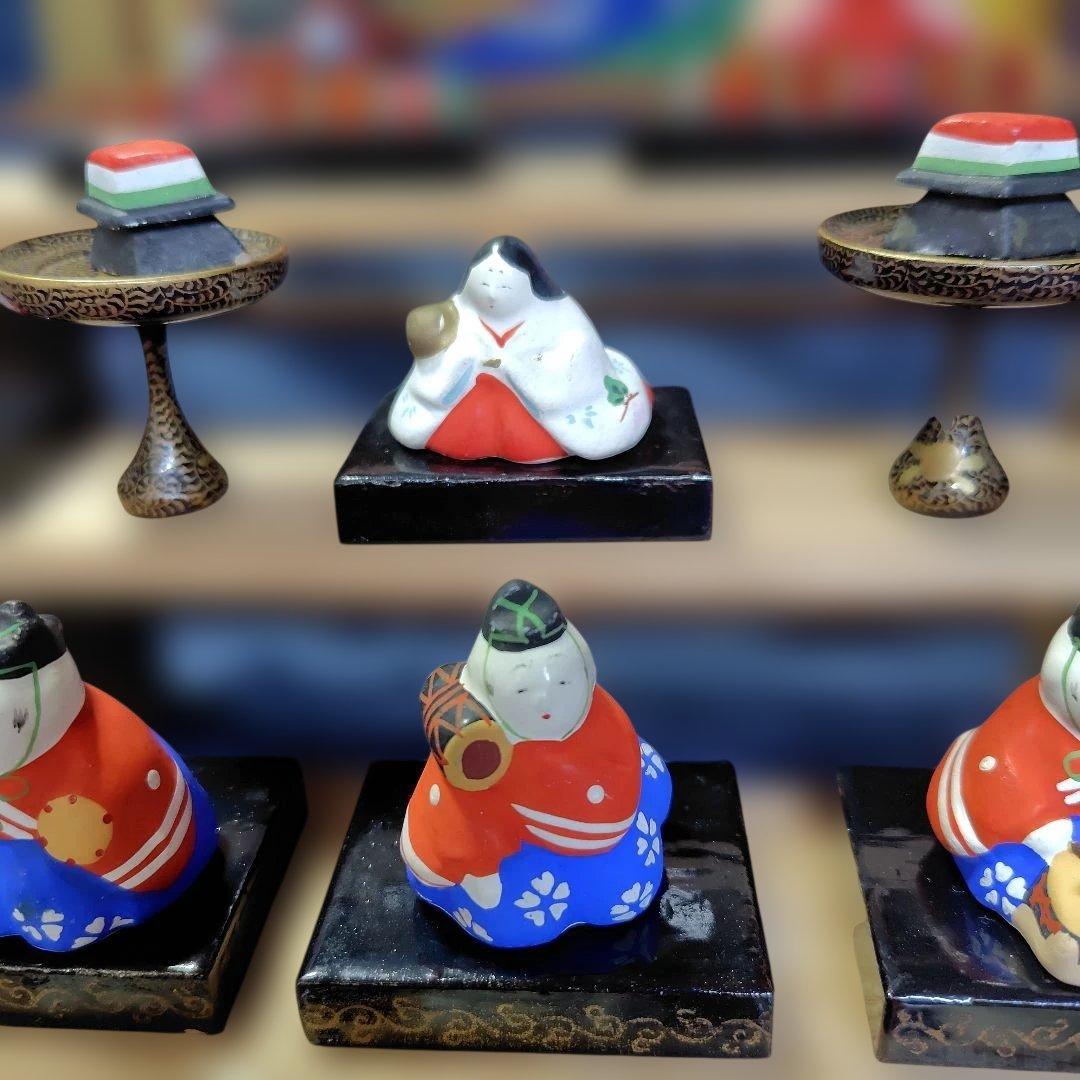 【古い】ミニチュア雛人形セット( 土人形)