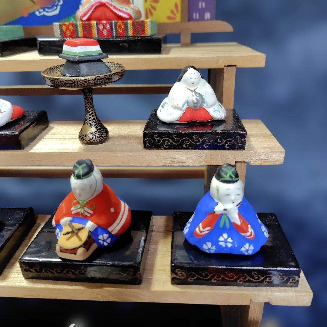 【古い】ミニチュア雛人形セット( 土人形)