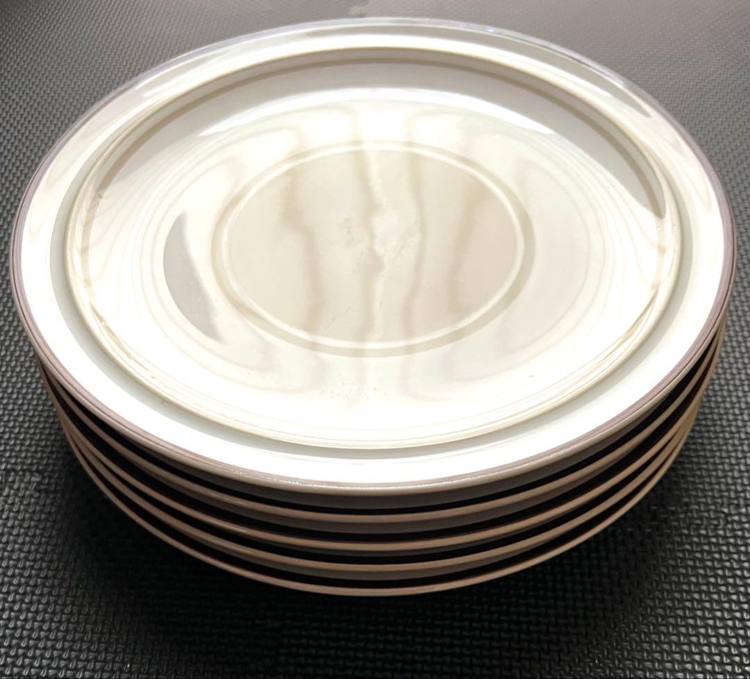 1970s USA向け 日本製ストーンウェア アイボリー系　26cm 大皿　5枚