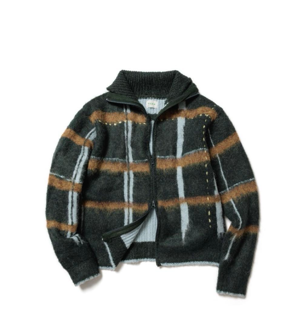 PAMM 透明な空気のチェックジップニット