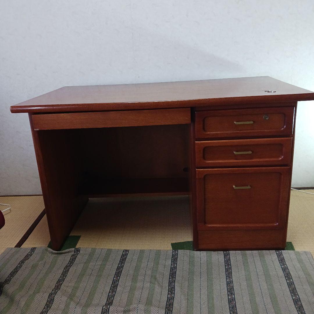 Karimoku木製デスク引き出し4つ