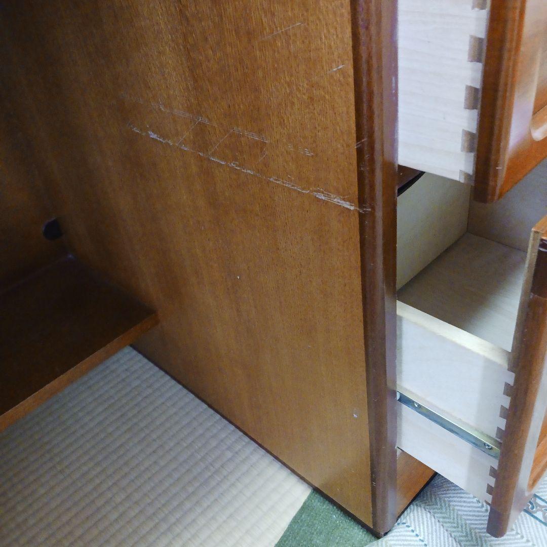 Karimoku木製デスク引き出し4つ