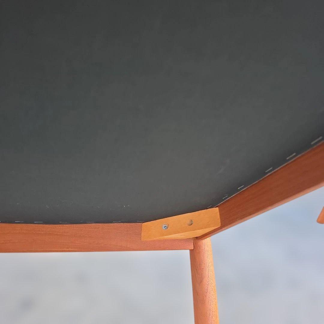 日田工芸 ヴィンテージ チーク無垢材×本革 アームチェア ダイニング ②