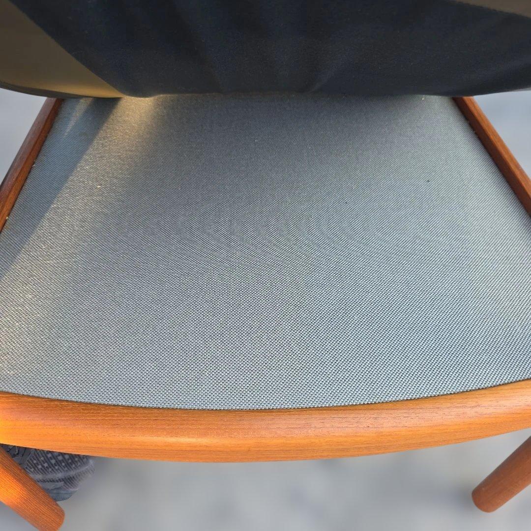 日田工芸 ヴィンテージ チーク無垢材×本革 アームチェア ダイニング ②