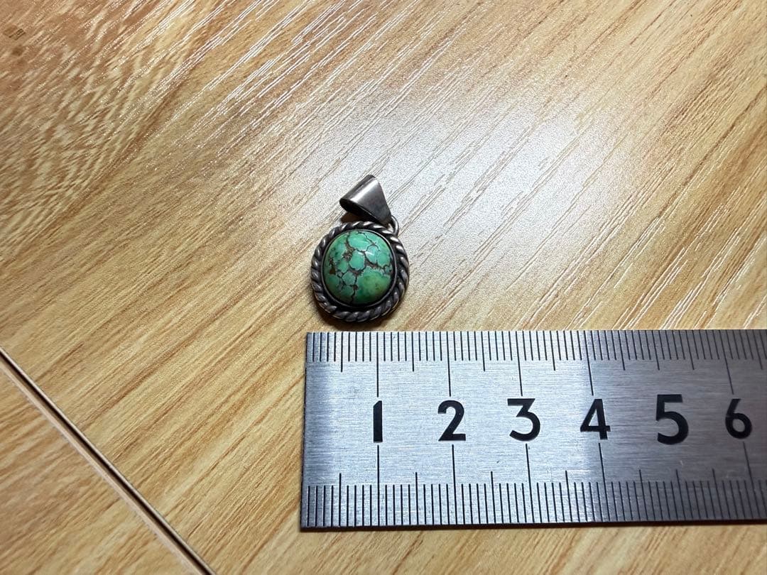 ターコイズ　キャリコレイク　ペンダントトップ　チェーン　スターリングシルバー