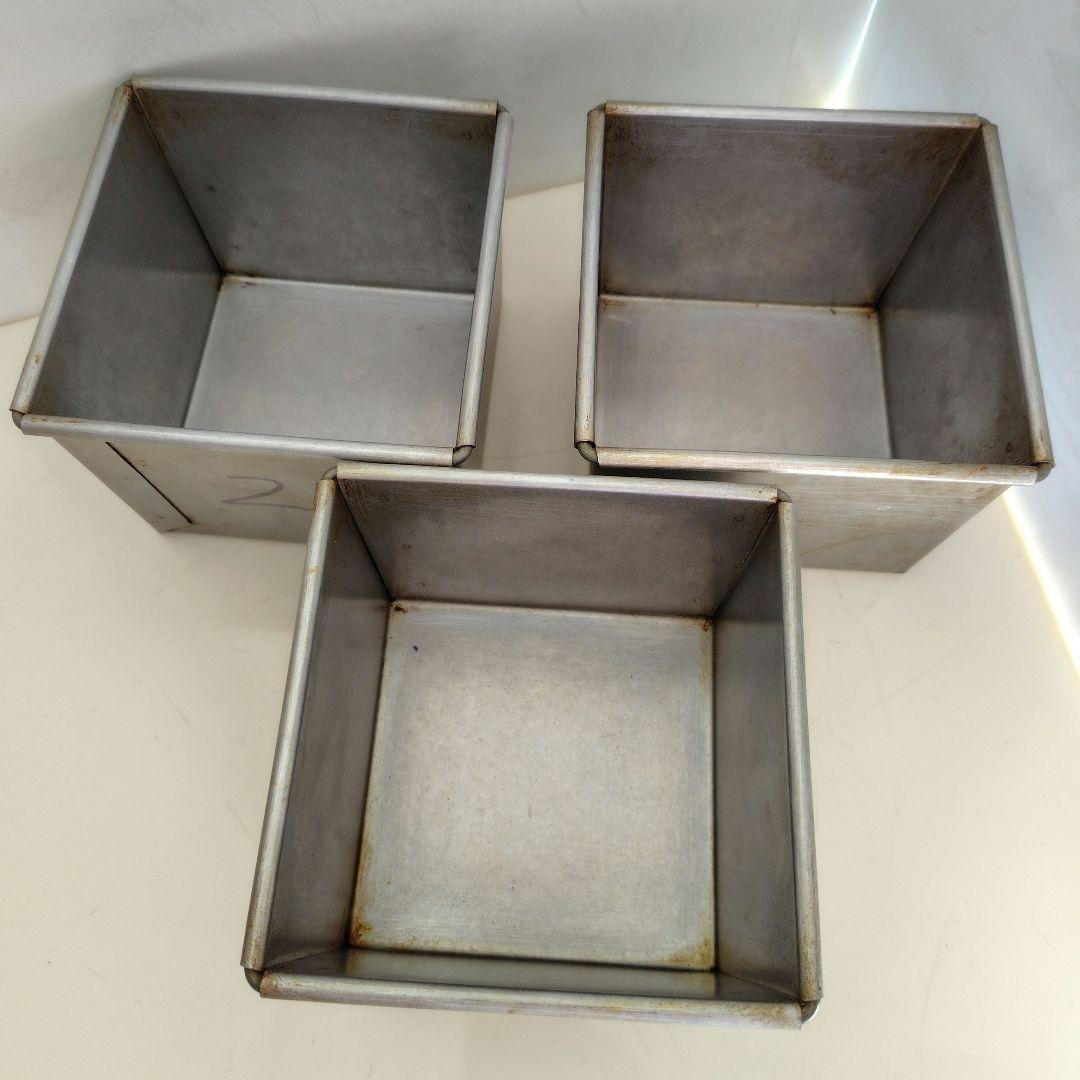 JHBS 正方形一斤食パン型3個 1.8斤食パン型（フッ素）3個