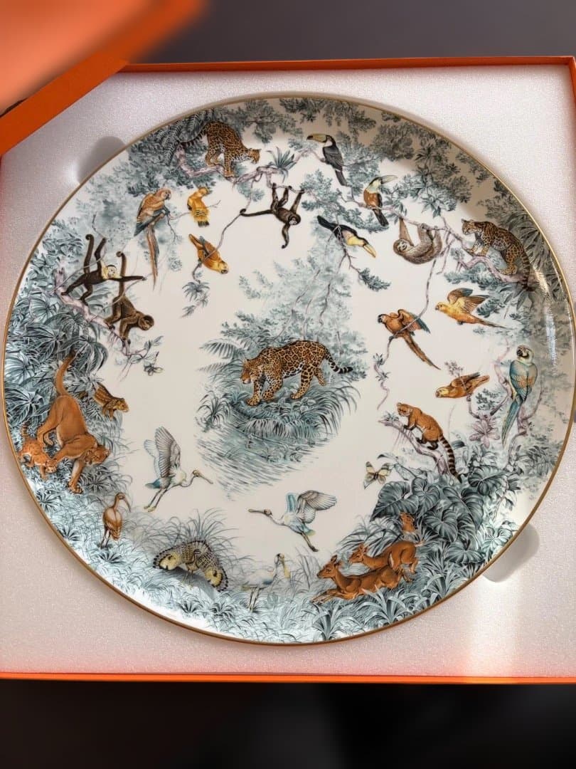 HEMES エルメス　赤道直下のスケッチ　45cm　ラージラウンドトレー