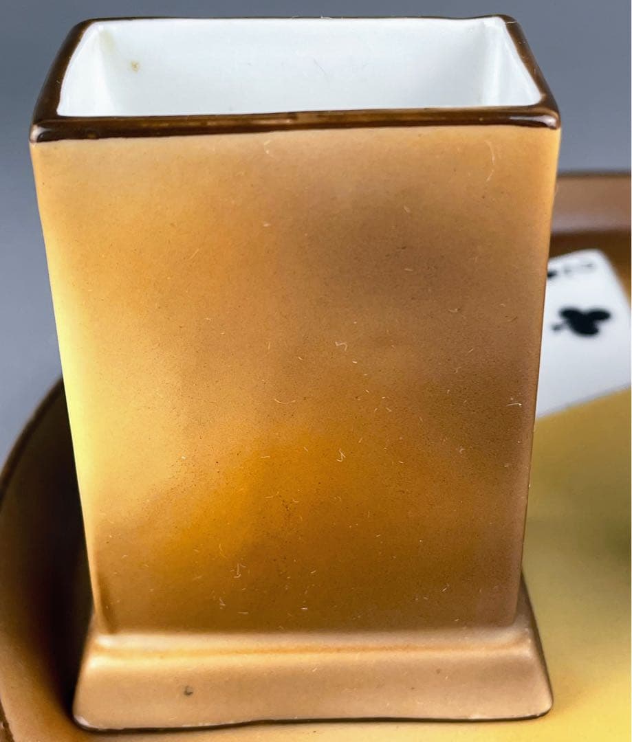 【希少】オールドノリタケ トランプ紋 タバコ入れ マッチホルダー トレイ