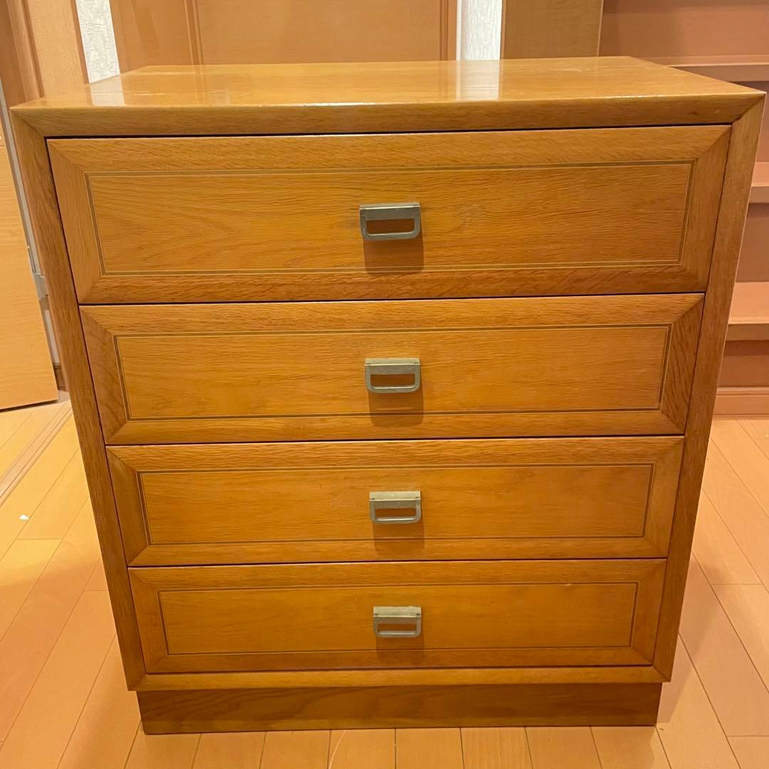 希少　カリモク　４段チェスト　タンス　引き出し サイドチェスト　ヴィンテージ