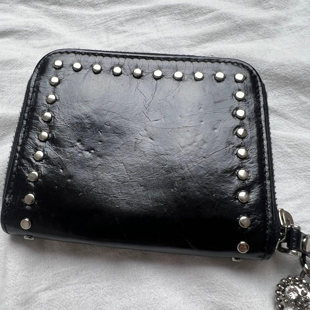 小物 miu miu heart charm leather coin case