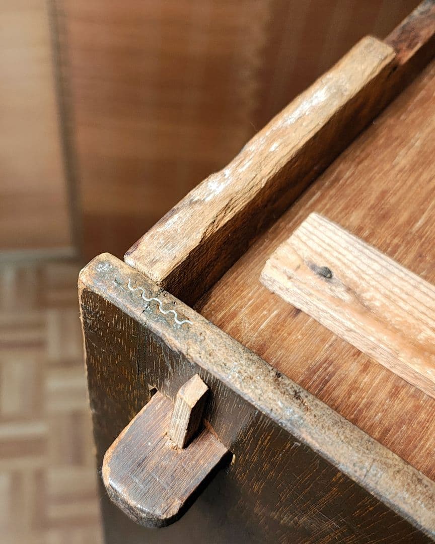 楔本棚4段　木製本棚　オープンラック　昭和レトロ　古家具