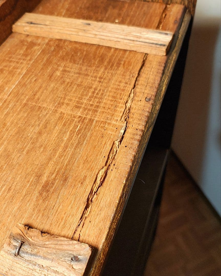 楔本棚4段　木製本棚　オープンラック　昭和レトロ　古家具