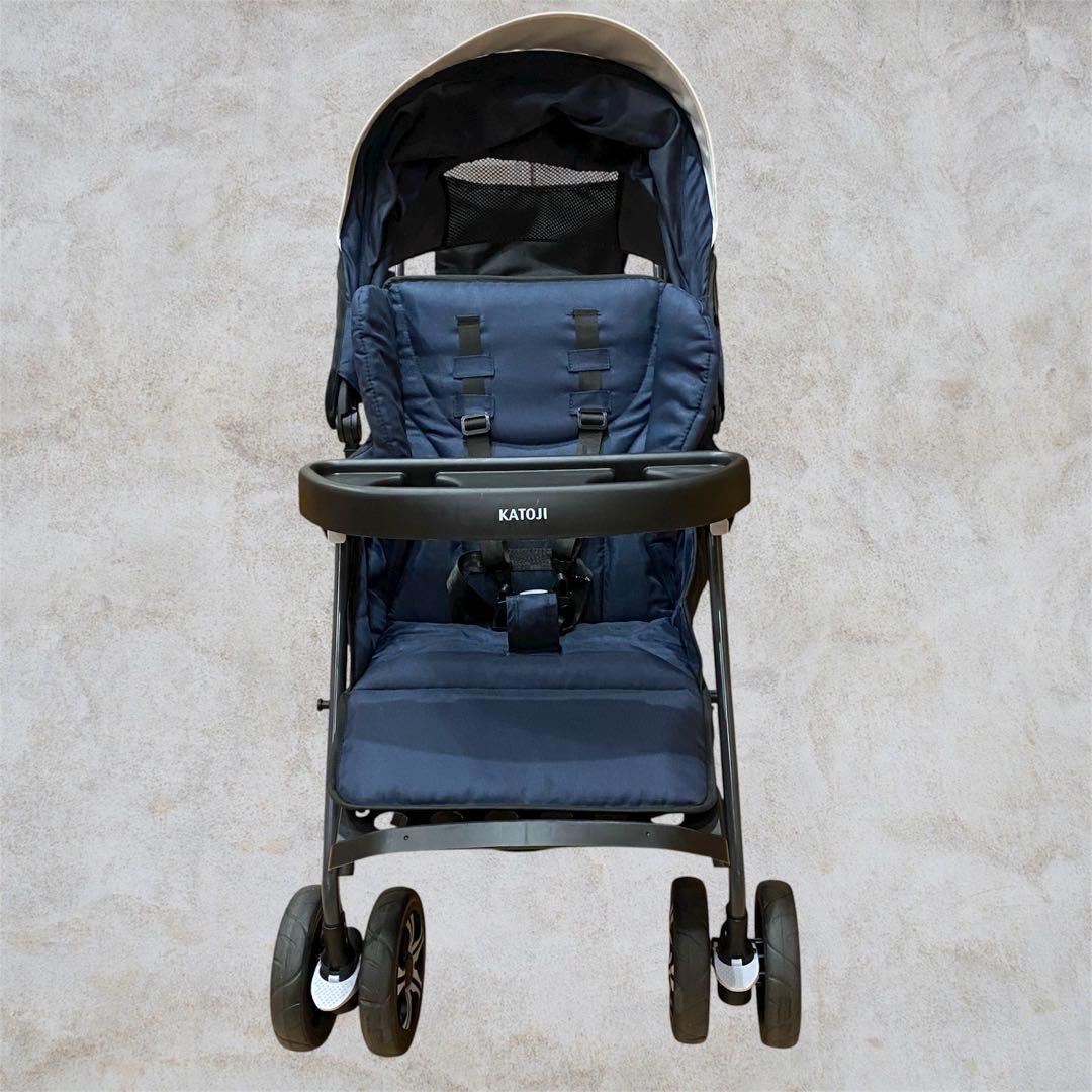 美品✨KATOJI 二人でゴー 二人乗り ベビーカー ネイビー