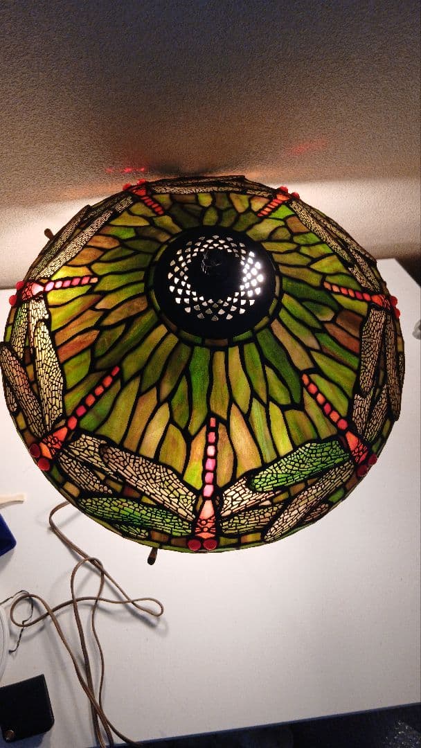 ティファニー　ドラゴンフライ　アンティーク品ステンドグラス　フロアスタンド