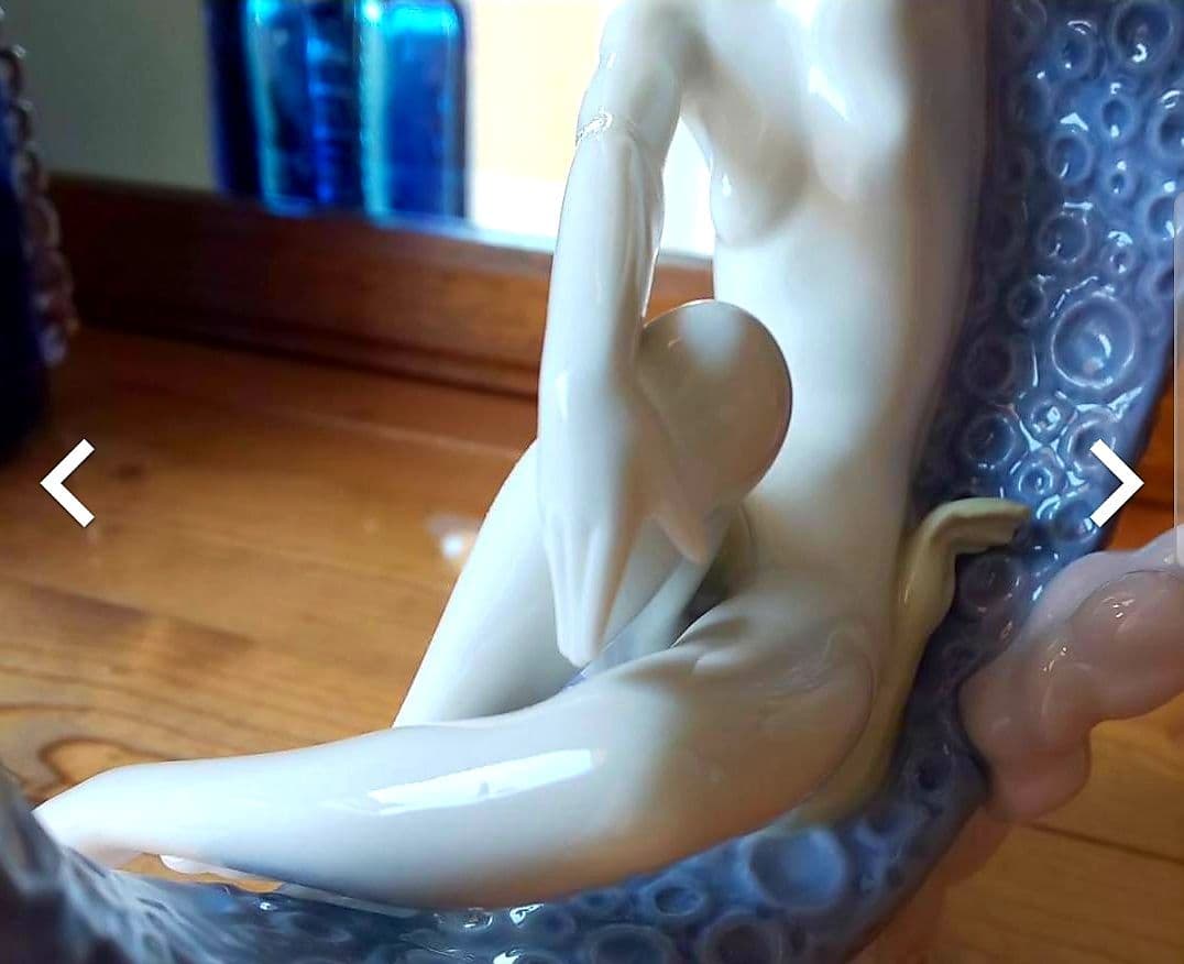 廃盤 期間限定品リヤドロ 名作「月の妖精」陶器 フェアリー 置物 フィギュリン