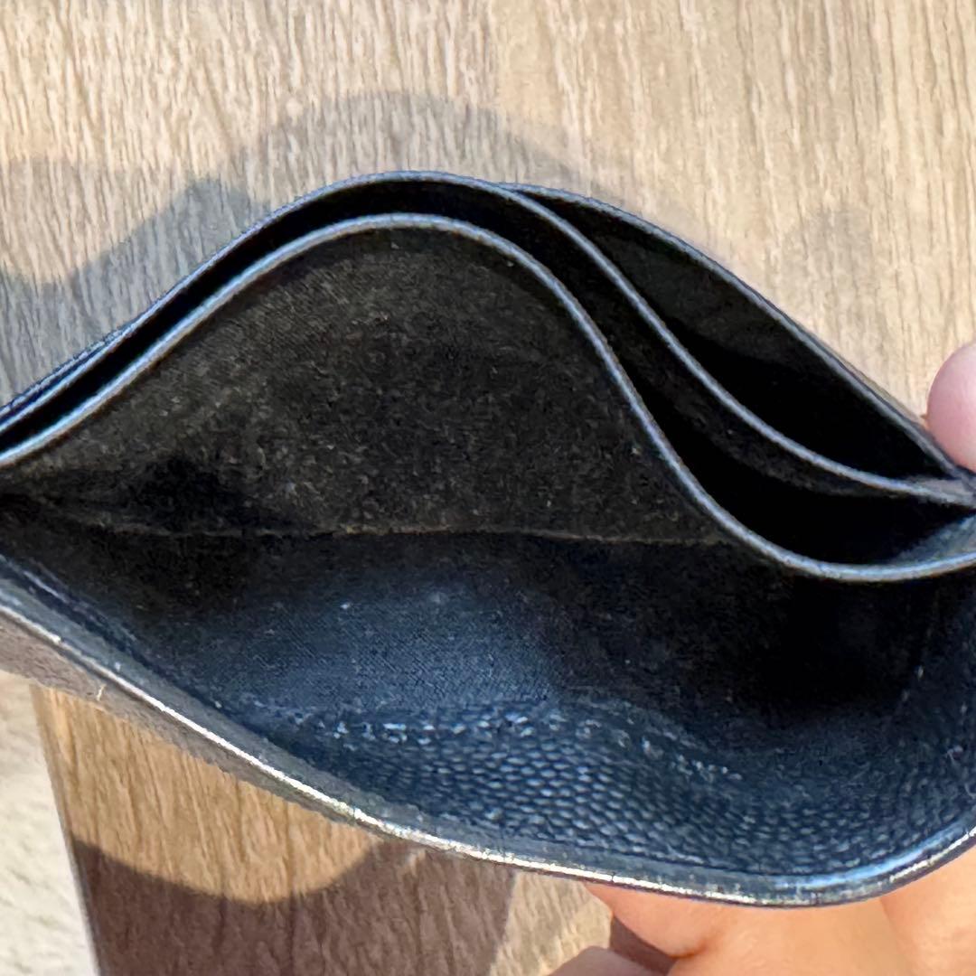 BANKSY【イヴ サン ローラン】 マネークリップ レザー ブラック