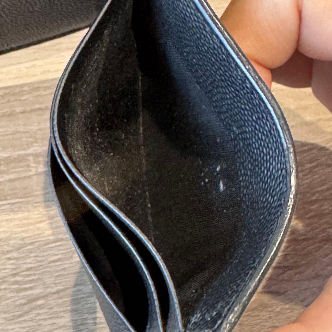 BANKSY【イヴ サン ローラン】 マネークリップ レザー ブラック