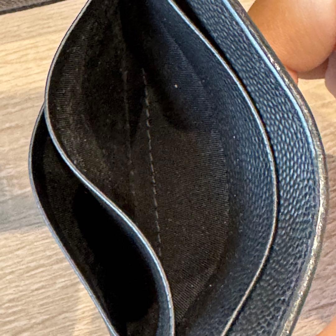 BANKSY【イヴ サン ローラン】 マネークリップ レザー ブラック