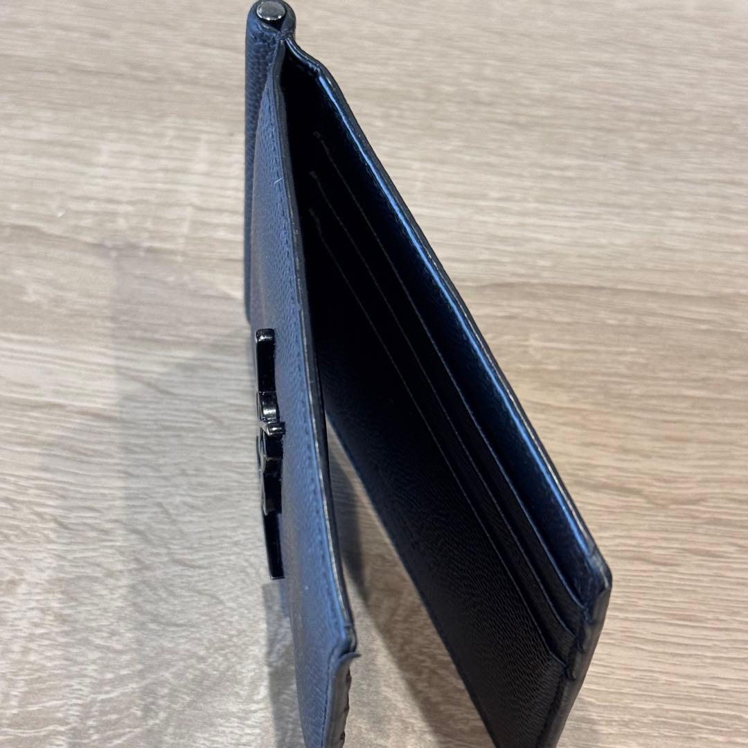 BANKSY【イヴ サン ローラン】 マネークリップ レザー ブラック