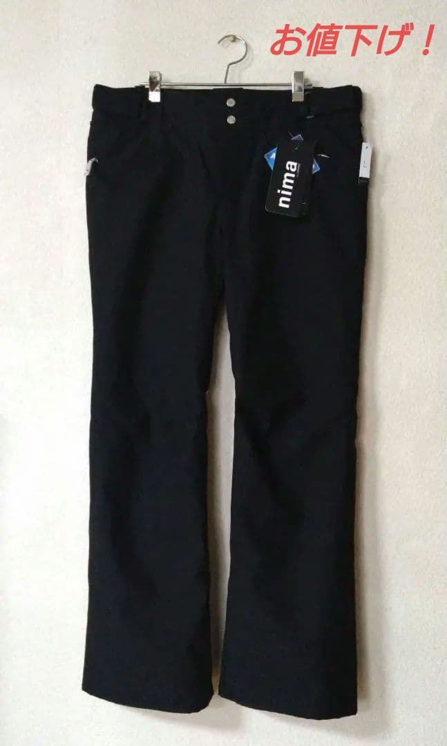 お値下げ　新品・未使用　★レディーススキーパンツ　nima★　ブラック　Lサイズ