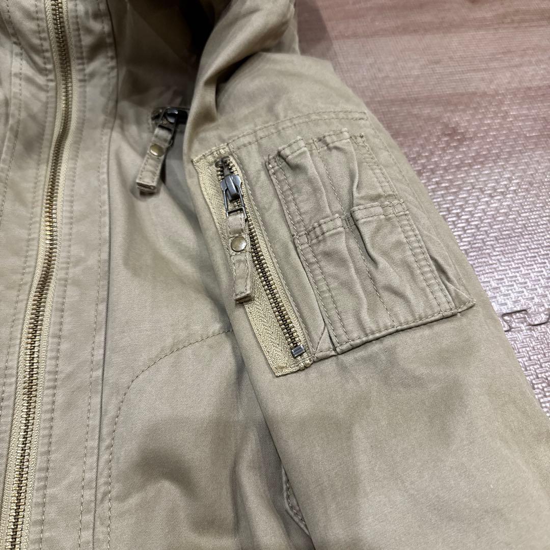 バーバリーブルーレーベル　ミリタリージャケット モッズコート 短丈　N2B 38