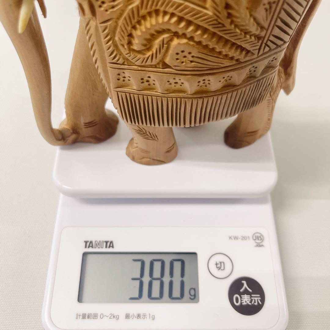 【いい香り】白檀　木彫り　木製象の彫刻 約15cm 白檀 サンダルウッド