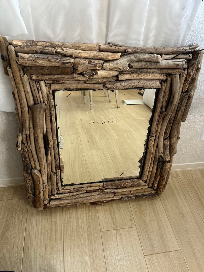 【定価以下）流木、ビンテージミラー、鏡、インダストリアル