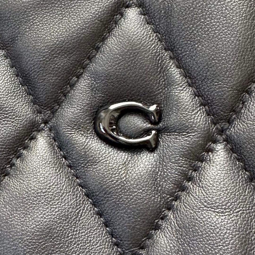 美品✨COACH　コーチ　ラムレザー　本革　キルティング　ベスト　ブラック　M