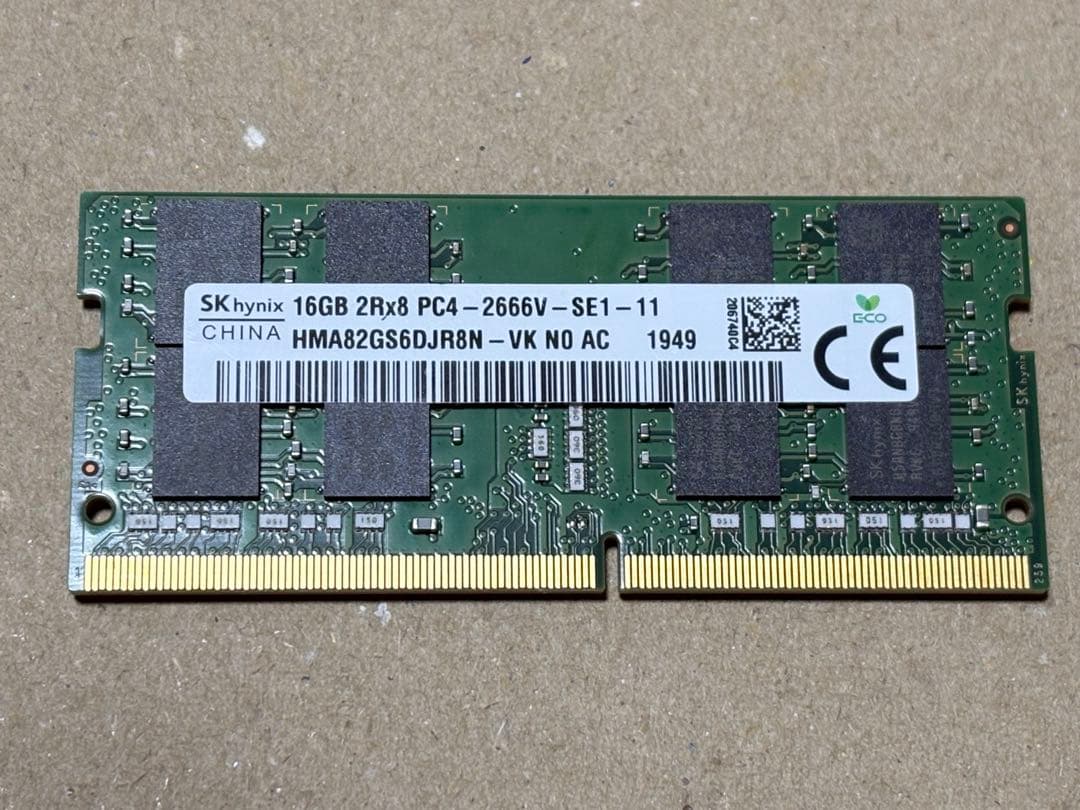 SK hynix 16GB DDR4 メモリー PC4-2666V